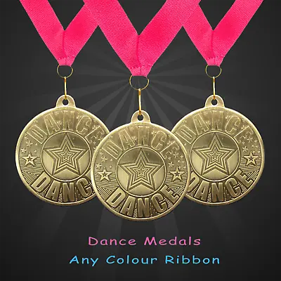 50mm Stylish Dance Medal + Ribbon + Engraving • £1.04