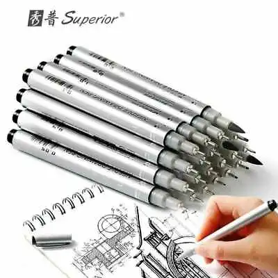 £9.99 • Buy 10pc/Set Fine Liner Pen Pigment Marker Waterproof Ink Drawing Ink Pen Sketch Pen