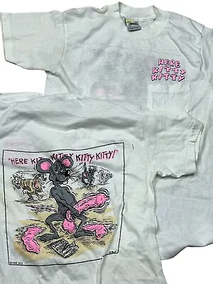 2X Dirty Here Kitty Kitty STI 1988 Dirty Tshirt R Crumb • $88