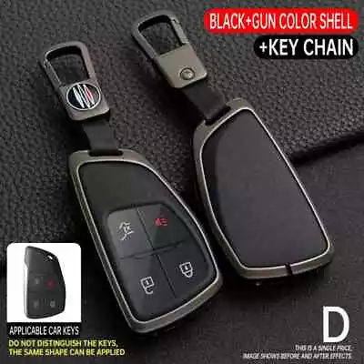 Zinc Alloy Leather Key Fob Cover For Chevrolet Chevy Suburban Tahoe GMC Yukon GM • $22.99