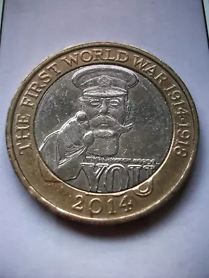 2014 £2 Pound Coin With Error Lord Kitchener Your Country Needs You • £220