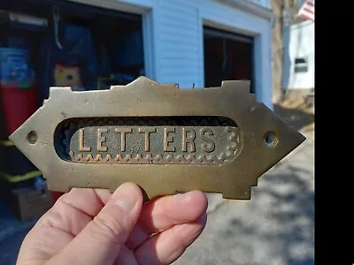 Vintage Heavy-duty Mail Slot. Brass Or Bronze Letter Box Plate. US MAIL • $49.99