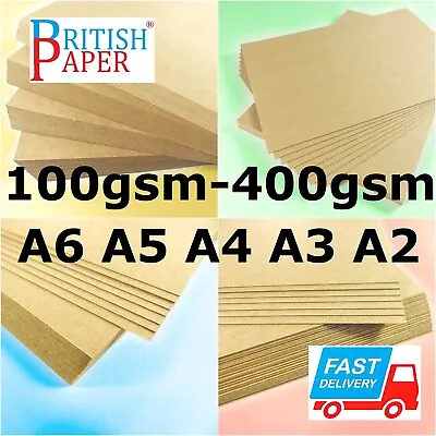 £380.99 • Buy A2 A3 A4 A5 A6 Brown Kraft Card Blank Thick Paper Cardboard Craft Tag Bag Labels