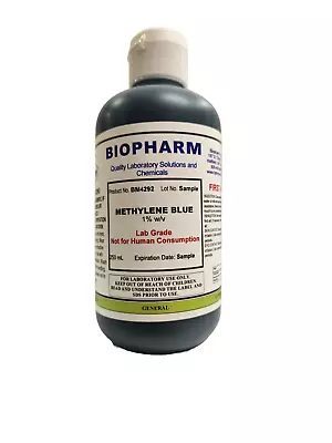 Methylene Blue 1% Aqueous Solution 250 ML (8.4 Fl Oz) - For Lab Use Only • $39.99