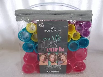 New Conair Curls Curls Curls 36 Magnetic Rollers • $12.99