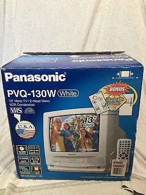 Vintage Panasonic TV VCR COMBO White With Remote Gaming 2000 PVQ-130W New In Box • $450