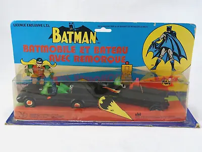 Pin Pin Toys Batman Batmobile And Boat With Trailer 1979 Design Azrak Hamway • $855.88