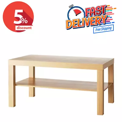 Ikea LACK Side Table Coffee Tea Nest Table With Separate Shelf Oak 90x55 Cm • £37.99