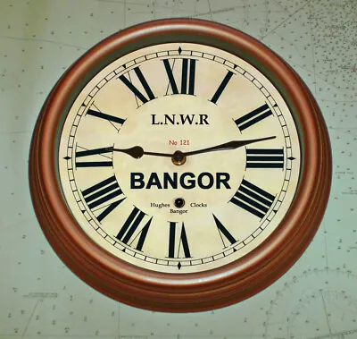 LNWR Railway Vintage Style Waiting Room Clock Bangor Station Gwynedd . • £50