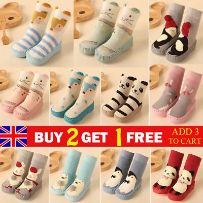 £6.24 • Buy Fuzzy Shoes Kids Anti-slip Floor Socks Baby Girl Toddler Slippers Indoor Outdoor