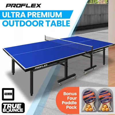 PROFLEX Outdoor Table Tennis Table Pingpong Ping Pong Balls Racket Paddle Pack • $593