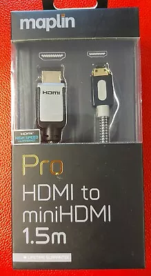 Maplin Pro HDMI To Mini HDMI 1.5mt Cable • £7.39