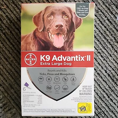 K9 Advantix II Flea Tick Treatment - 6 Pack For Extra Large Dogs Over 55 Lbs • $44.93