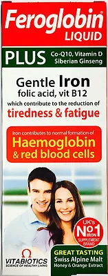£10.50 • Buy Vitabiotics Feroglobin Liquid Plus - 200ml