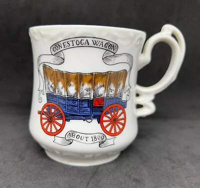 Vintage Royal Crown Porcelain Mustache Cup/Mug 2804 - Conestoga Wagon • $1.95