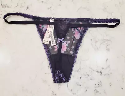 Victoria's Secret DREAM ANGELS Ribbon Slot Mesh V String - M - VS Thong NWT • $15.99