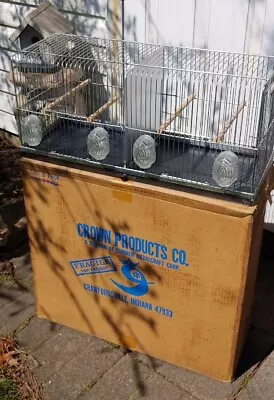 Vintage Breeder Birdcages By Crown Products!!Set Of 2 !! New In Box!! Must See!! • $50