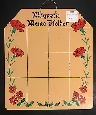 Magnet Display. Memo Holder. Vintage. Made In Korea. 10” Tall X 9” Wide. • $5