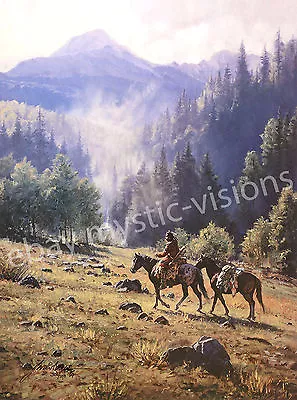 MISTS OF MORNING Martin Grelle CANVAS Signed Numbered W/coa Native American Art • $149.99