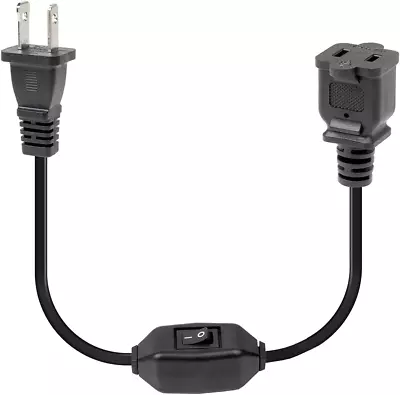 On Off Switch Extension Cord [2-Feet] 2-Prong Polarized Extension Cord With Swi • $13.26