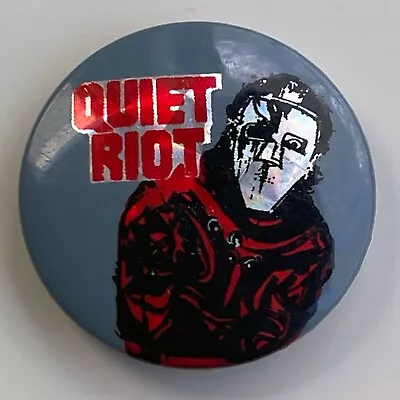 Vintage 1983 QUIET RIOT Prismatic Foil Button Metal Health Pin 1  Badge LA Band • $12.95