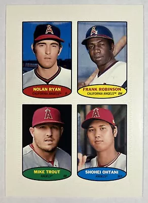 2023 Topps Heritage Ohtani Trout Ryan Robinson 1974 Baseball Stamps Angels #74BS • $3.75