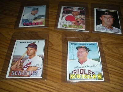 5 Different Topps Baseeball Card High #s From 1967 Ex To Ex+ • $95