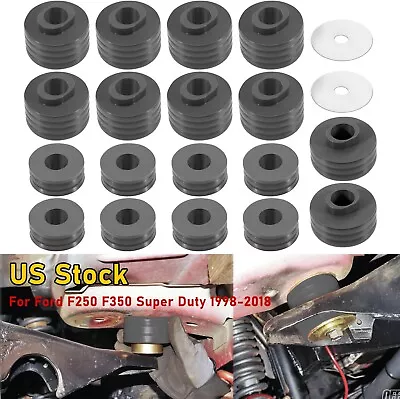 GRAY - KF04050BK Body Cab Mount Bushings Kit For 98-18 Ford F250 F350 Super Duty • $97.99