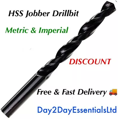 HSS Roll Forged Jobber Drillbit High Speed Top Quality - Metric & Imperial Sizes • £3.19