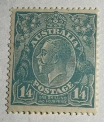 AUSTRALIA 1932 KGV Head CoA WMK 1/4 Turquoise MUH • $190