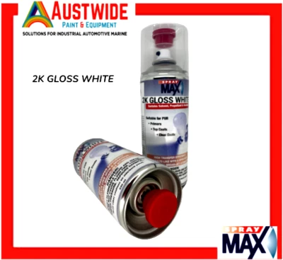 Spray Max 2k White Gloss Touch Up Spray Solid Diy Automotive Top Coat 400mls • $40.50