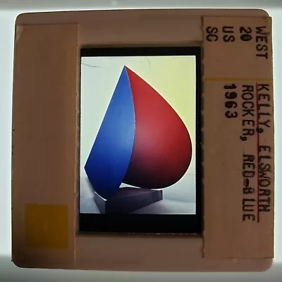 Ellsworth Kelly Blue Red Rocker 1963 Art 35mm Glass Slide • $15