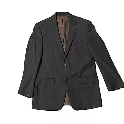 Michael Kors Men's 100% Wool Sport Coat Blazer Brown W/blue Stripes Size 40R • $9.99