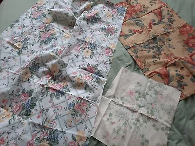 Job Lot Bundle Cabbage Rose Floral Off Cuts Cotton Shabby Chic Pretty Ditsy Vtg • £18