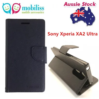 $12.95 • Buy Black Mooncase Stand TPU In Wallet Case Cover For Sony Xperia XA2 Ultra Free SP