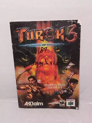 Nintendo 64 Turok 3 Manual N64 Original Shadow Of Oblivion • $17.11