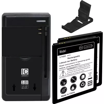 Upgraded 2x 3540mAh Battery Charger Bracket F Samsung Galaxy Note LTE SGH-I717 • $49.88