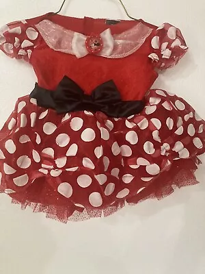 Red Minnie Mouse Toddler Classic Costume SIZE  2  Halloween Free Shipping! • $8