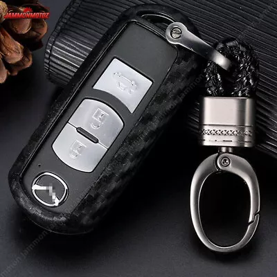 Carbon Style TPU For Mazda 2 3 5 6 CX-3 CX-5 CX-7 CX-9 Key Chain Fob Case Cover • $10.11