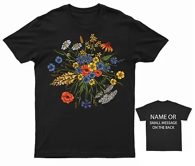 Wild Flowers Graphic T-Shirt Nature Inspired Floral Design Tee For Adults • £14.95