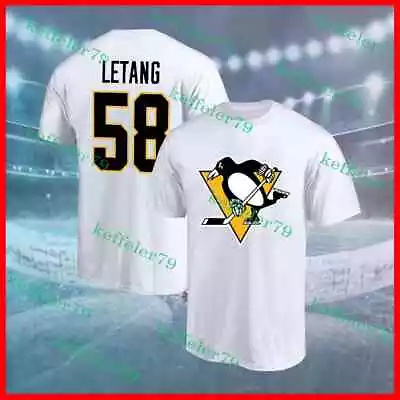 HOT!! NEW Kris Letang #58 Pittsburgh Penguins 2024 Hockey Player T-Shirt #1 • $29.99