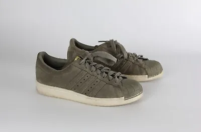 Adidas Superstar 80s Size 5 UK 38 EU Suede Trainers Khaki Green • £23.98