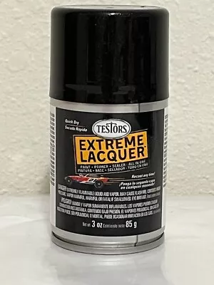 Testors Spray Paint ~ Blazing Black Extreme Lacquer  1832MT ~  3oz  All In One • $7.75