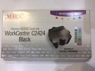 GENUINE XEROX WorkCentre C2424 Black 108R00663 (sealed Box) Brand New 3 Pack  • £20