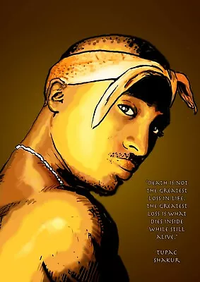 New Tupac Shakur 2Pac Music Wall Art Poster OR Canvas Size A4 To A1 • $8.50