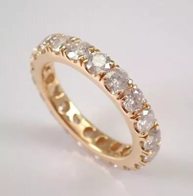 Natural Moissanite 2.10Ct Round Women's Wedding Band Ring 14K Yellow Gold Plated • $126.49