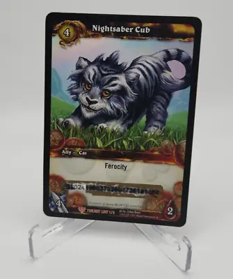 World Of Warcraft - Nightsaber Cub Loot Card - WOW - Twilight - 1/3 - USED (1) • $1.75