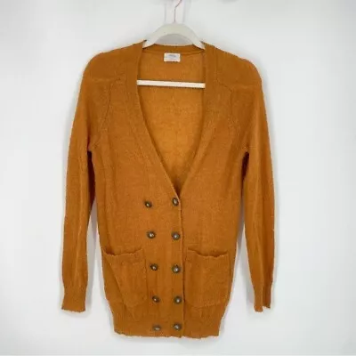 Madewell Wallace Tan Mohair Blend Pocket Cardigan Sz S 50201 • $16