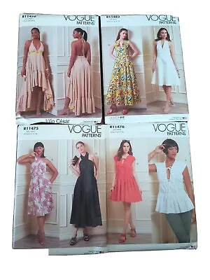 Vogue Designer Dress Sewing Patterns 4pc Lot Uncut R11475 R11476 R11475 R11482 V • $9.92