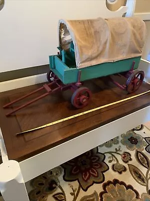 $200 • Buy Vintage Handmade Covered Wagon Wooden Wagon Western Decor